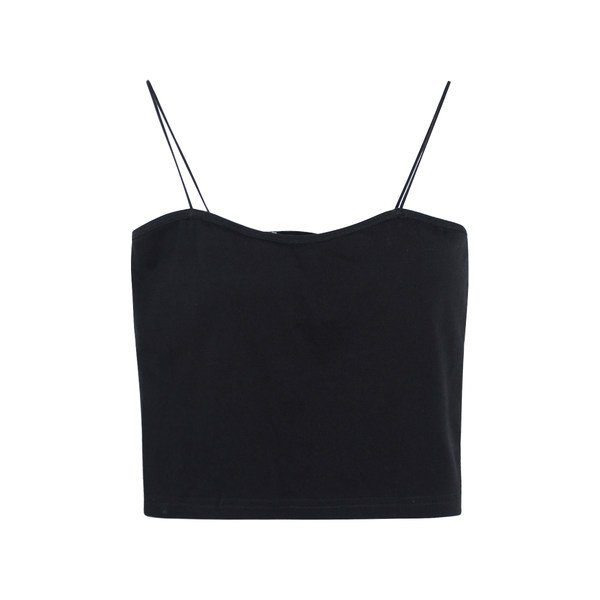 Naiste vabaaja topp õhukeste rihmade ja kandilise kaelusega