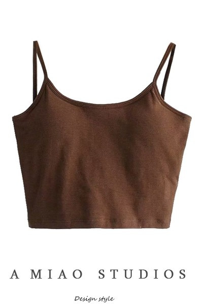 Naiste vabaaja lühike õhukeste rihmadega topp