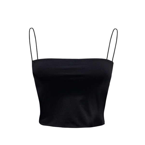 Igapäevane lühike õhukeste rihmadega naiste topp – puhas mudel