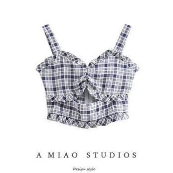 Casual γυναικείο bustier με λαιμόκοψη με λεπτ΄τιραντάκια