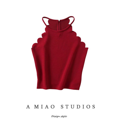 Lühike naiste topp õhukesest kudumisest lukuga