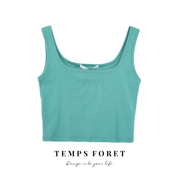 Lühike laiade rihmade ja ümara kaelusega naiste topp