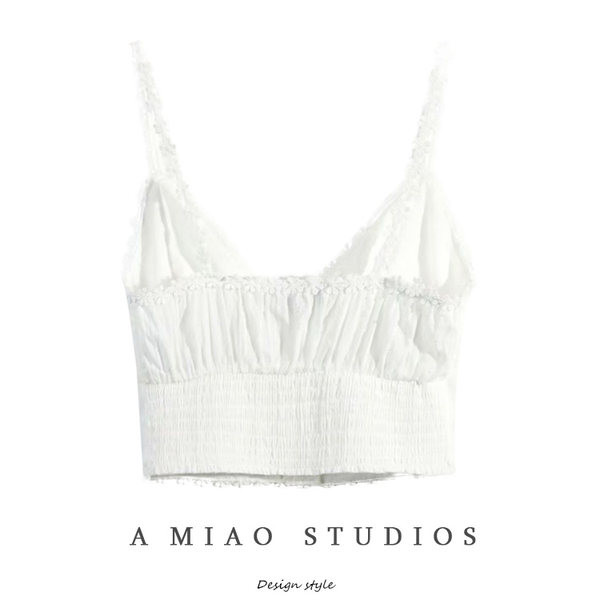 Γυναικεία μπουστάκι με κουμπιά V-neck και κεντημένα λουλούδια