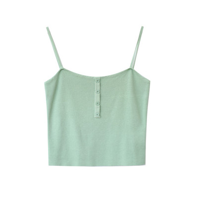 Peenikeste rihmade ja nööpidega naiste topp