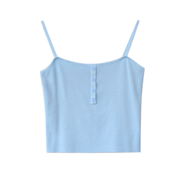 Peenikeste rihmade ja nööpidega naiste topp
