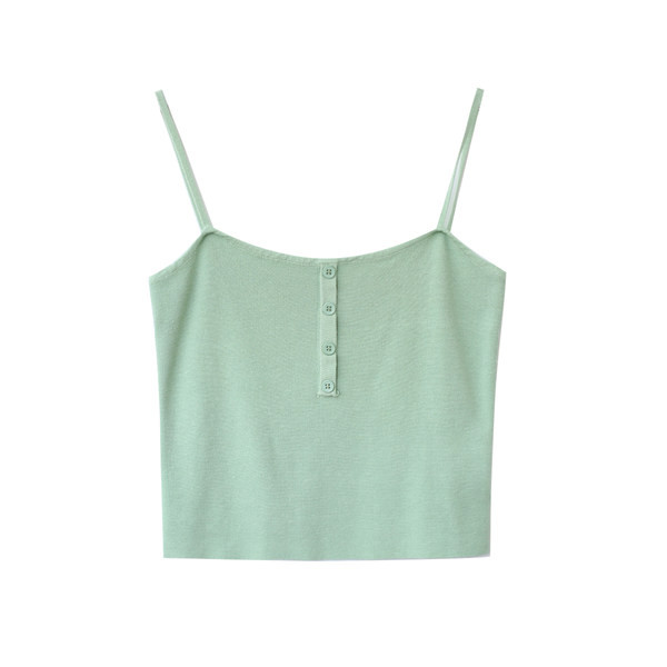 Peenikeste rihmade ja nööpidega naiste topp