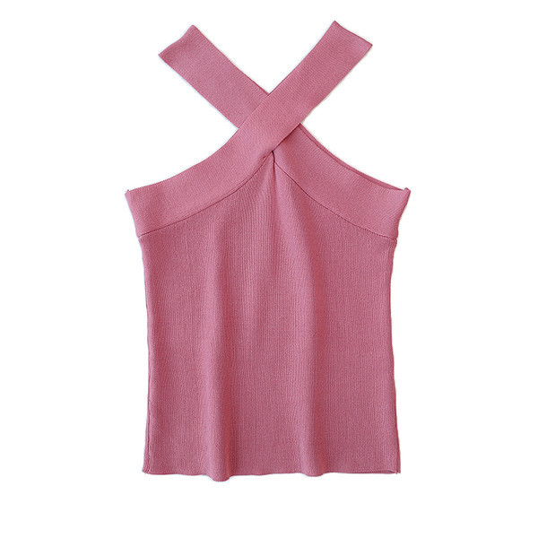 Νέο γυναικείο αμάνικο μπλουζάκι με σταυρούς ιμάντες - σε διάφορα χρώματα