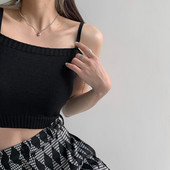 Naiste vabaaja õhukeste rihmadega kootud topp