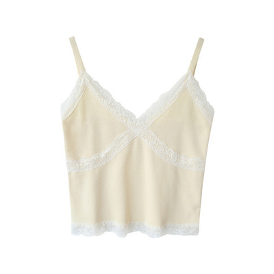 Pitsi ja V-kaelusega naiste topp