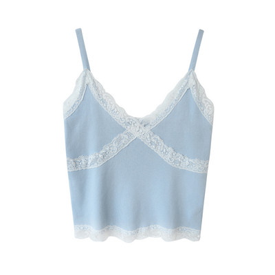 Pitsi ja V-kaelusega naiste topp