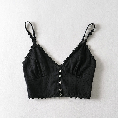 Γυναικείο κοντό μπουστάκι με λεπτά τιραντάκια και κουμπιά