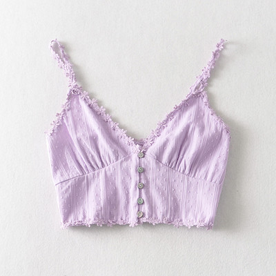 Γυναικείο κοντό μπουστάκι με λεπτά τιραντάκια και κουμπιά