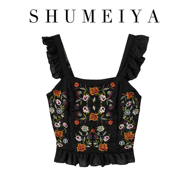 Γυναικεία αμάνικι μπλούζα casual με λουλουδάτο μοτίβο σε δύο χρώματα