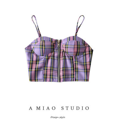 Γυναικείο κοντό μπουστάκι με λεπτά τιραντάκια και φερμουάρ