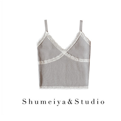 Ženska kratka majica bez rukava s čipkom i naramenicama u više boja