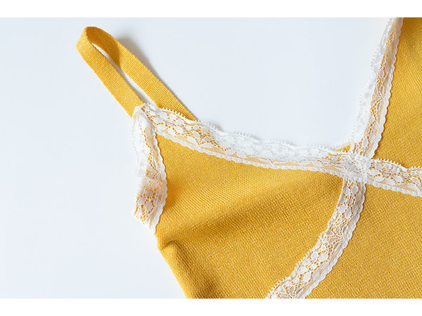 Ženska kratka majica bez rukava s čipkom i naramenicama u više boja