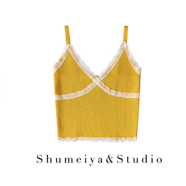 Ženska kratka majica bez rukava s čipkom i naramenicama u više boja