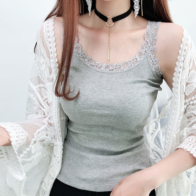 Liibuv naiste topp pitsiga