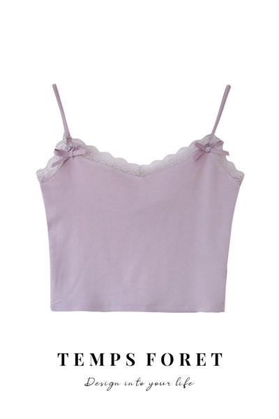 Γυναικεία αμάνικη μπλούζα με λεπτά τιραντάκια και κορδέλα