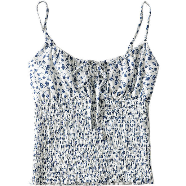 Naiste lipsude ja lillemotiividega topp