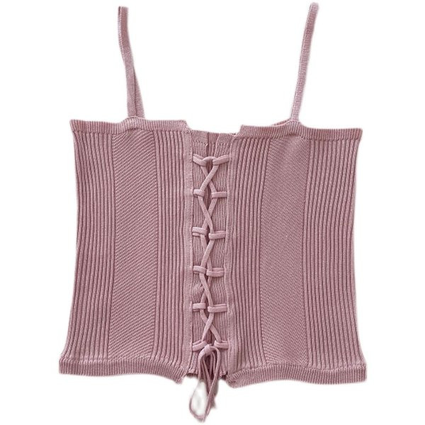 Γυναικεία αμάνικη  μπλούζα με κορδόνια