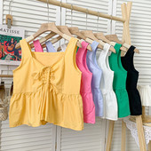 Uue mudeli lipsude ja laiade rihmadega naiste topp