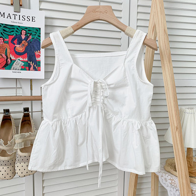 Uue mudeli lipsude ja laiade rihmadega naiste topp