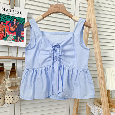 Uue mudeli lipsude ja laiade rihmadega naiste topp