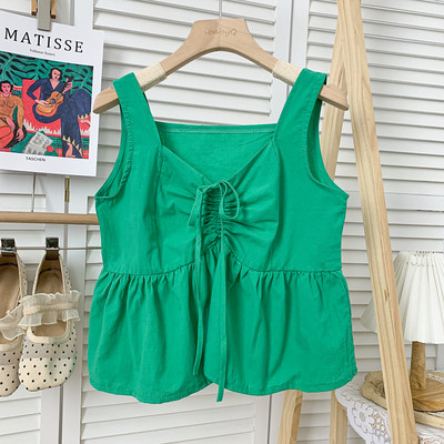 Uue mudeli lipsude ja laiade rihmadega naiste topp