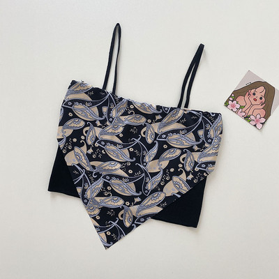 Uus mudel naiste asümmeetriline õhukeste rihmadega topp