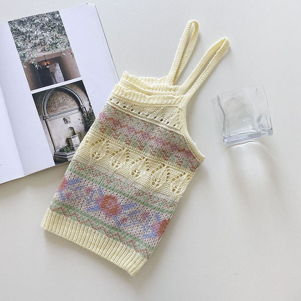 Naiste retrostiilis õhukeste rihmadega topp