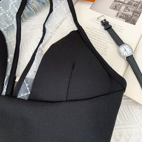 Moodne naiste topp spits-kaelusega ja tõmblukuga