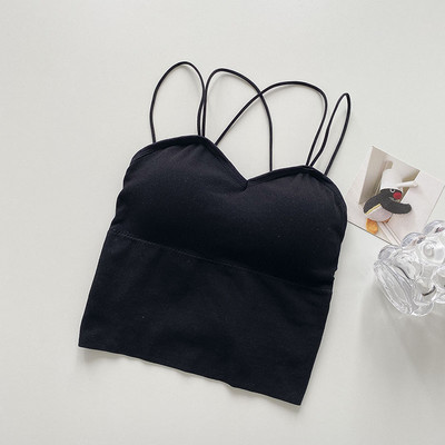 Γυναικεία μπλούζα με σταυρωτά τιραντάκια σε τέσσερα χρώματα