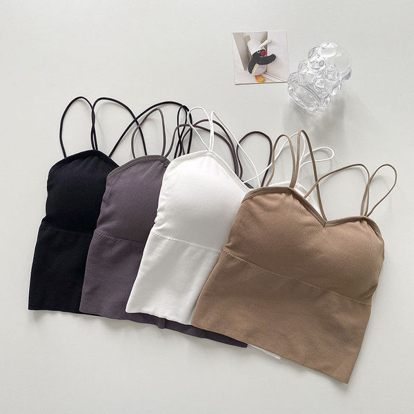 Γυναικεία μπλούζα με σταυρωτά τιραντάκια σε τέσσερα χρώματα