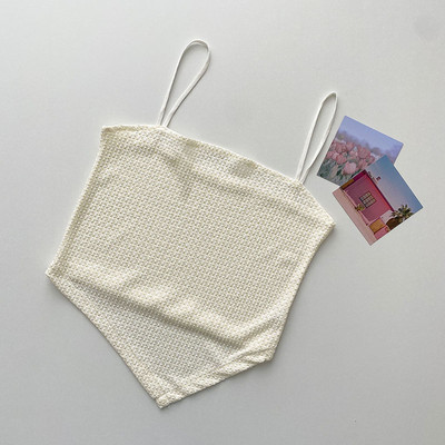 Naiste asümmeetriline õhukeste rihmadega topp