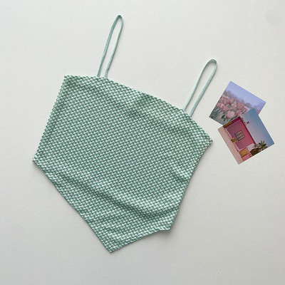 Naiste asümmeetriline õhukeste rihmadega topp