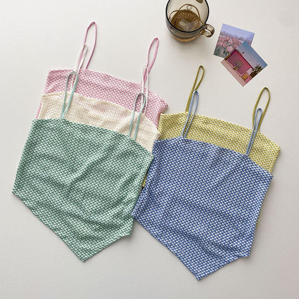 Naiste asümmeetriline õhukeste rihmadega topp