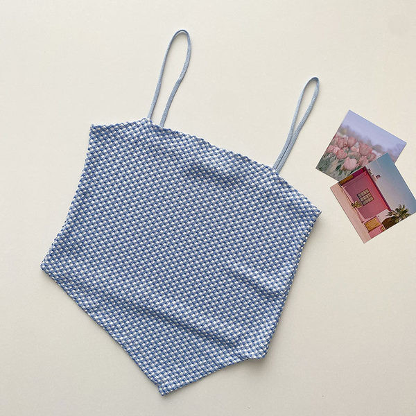 Naiste asümmeetriline õhukeste rihmadega topp