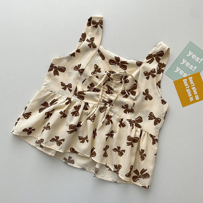 Νέο μοντέλο γυναικεία αμάνικη μπλούζα με κορδόνια