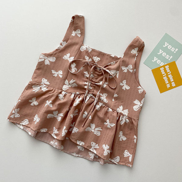 Νέο μοντέλο γυναικεία αμάνικη μπλούζα με κορδόνια