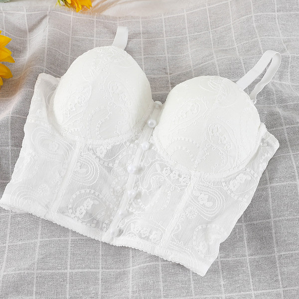 Γυναικείο δαντελωτό μπουστάκι με λεπτά τιραντάκια