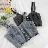 Γυναικεία αμάνικη μπλούζα με κουμπιά και τιραντάκια