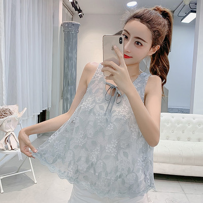 Γυναικεία φαρδιά αμάνικη μπλούζα με κορδόνια σε τρία χρώματα