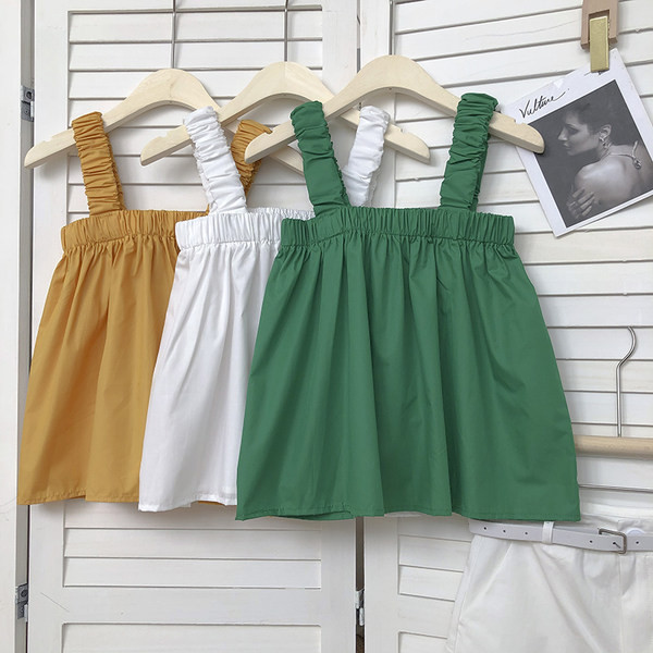 Γυναικεία φαρδιά αμάνικη  μπλούζα με φαρδύ τιραντάκι