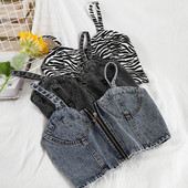 Γυναικεία αμάνικη μπλούζα με φερμουάρ και λεπτούς ιμάντες