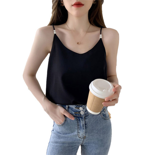 Naiste ühevärviline õhukeste rihmadega topp – erinevat värvi