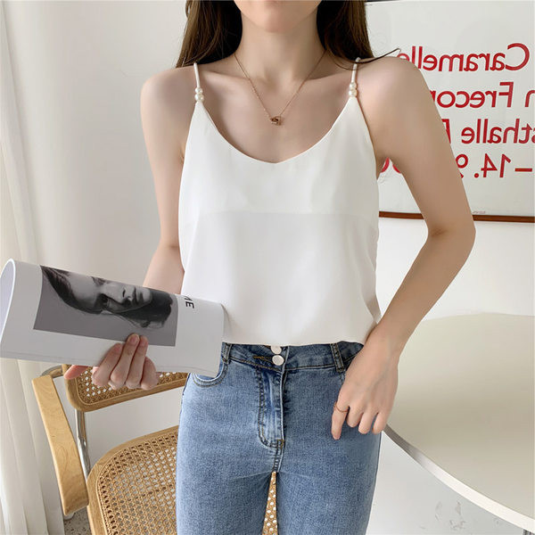 Naiste ühevärviline õhukeste rihmadega topp – erinevat värvi