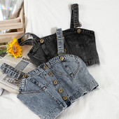 Γυναικεία αμάνικη μπλούζα με κουμπιά