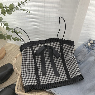 Naiste ruuduline rinnahoidja paelaga