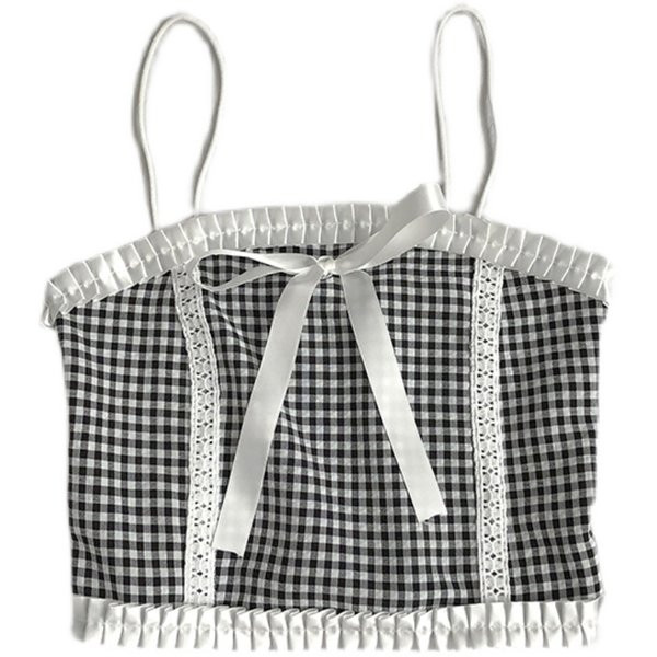 Naiste ruuduline rinnahoidja paelaga